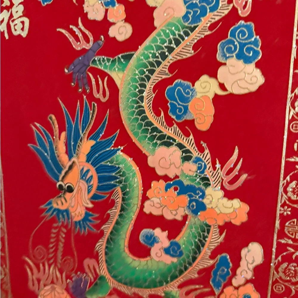 Asian scroll of a dragon
